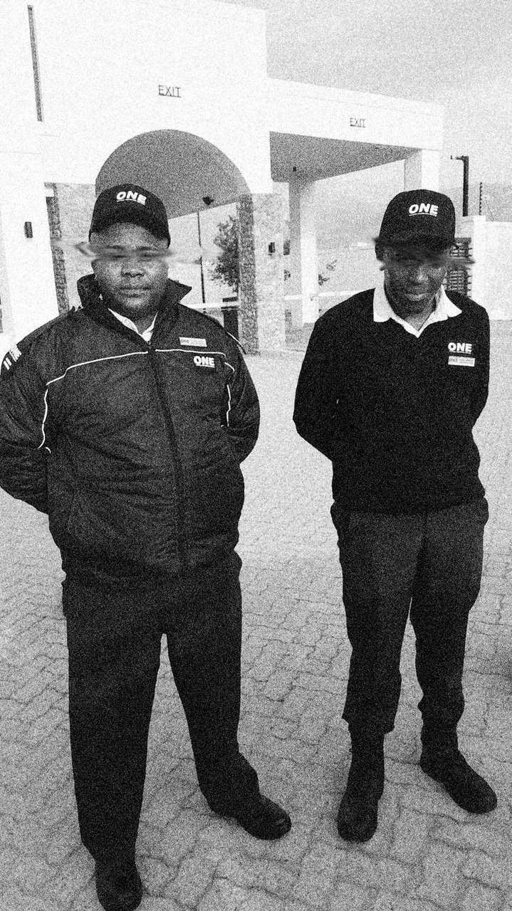 ONE security officers at an estate access point